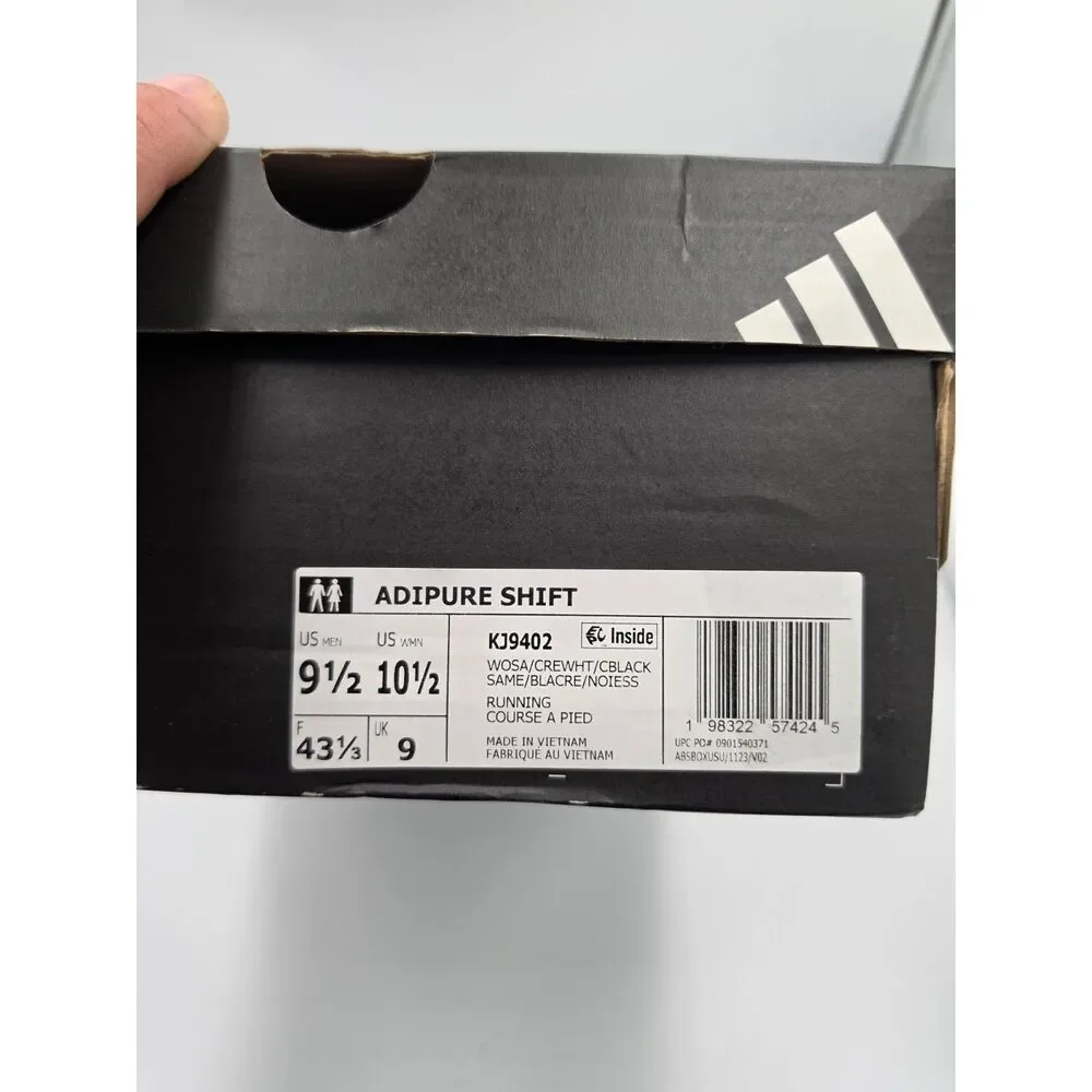 ADIDAS ADIPURE SHIFT MEN'S 9.5 / 11W RUNNING SHOES WHITE BLACK KJ9402 NEW W/BOX